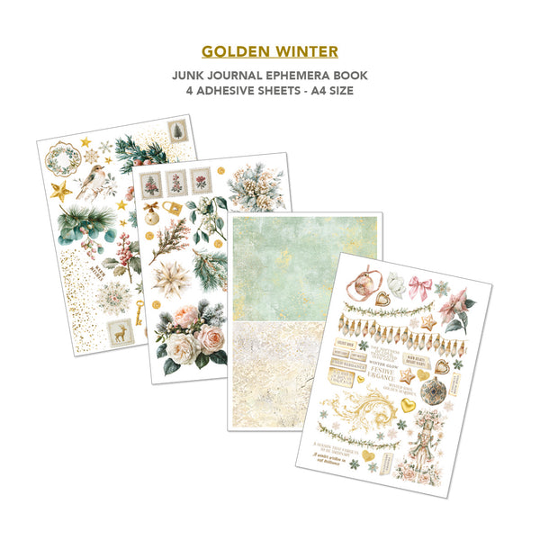 Golden Winter utklippsbok A4 (32 sider)