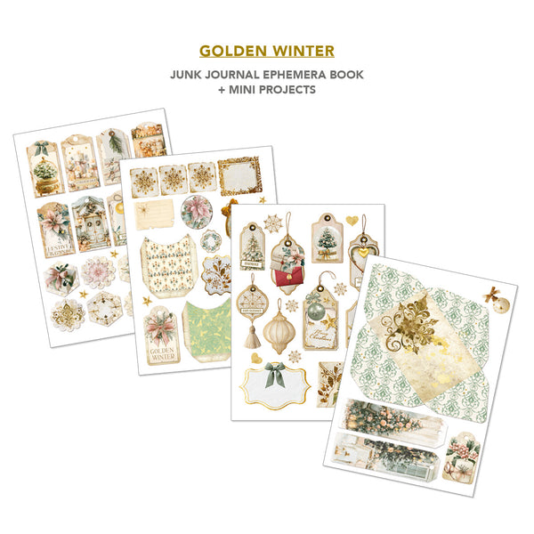 Golden Winter utklippsbok A4 (32 sider)