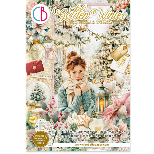 Golden Winter utklippsbok A4 (32 sider)