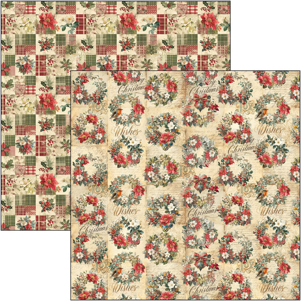 Merry & Bright paper pad 8x8 (12-pk)