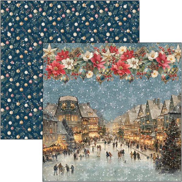 Merry & Bright paper pad 8x8 (12-pk)