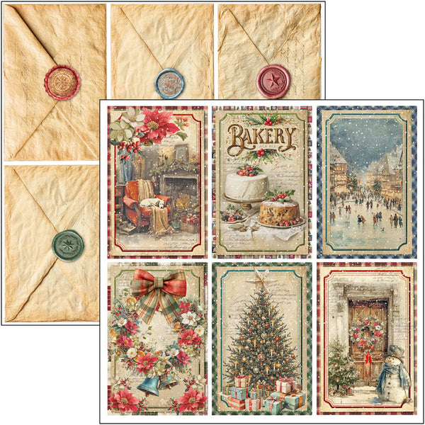 Merry & Bright paper pad 8x8 (12-pk)