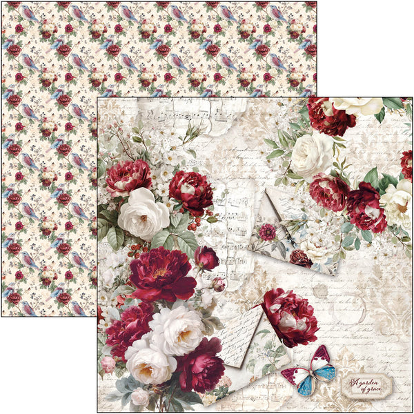 Bohemian Burgundy paper pad 8x8 (12-pk)