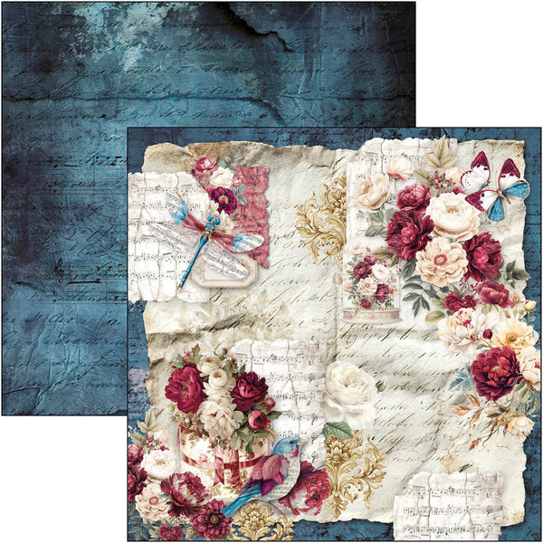Bohemian Burgundy paper pad 8x8 (12-pk)