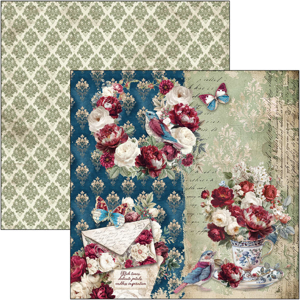 Bohemian Burgundy paper pad 8x8 (12-pk)