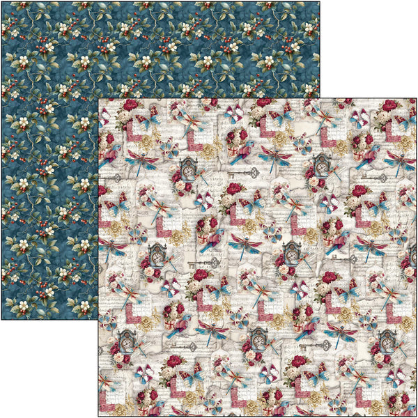 Bohemian Burgundy paper pad 8x8 (12-pk)