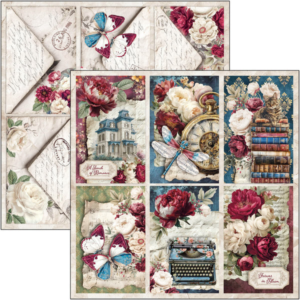 Bohemian Burgundy paper pad 8x8 (12-pk)