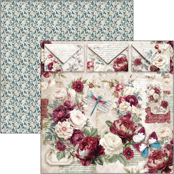 Bohemian Burgundy paper pad 8x8 (12-pk)