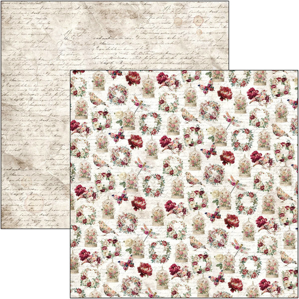 Bohemian Burgundy paper pad 8x8 (12-pk)