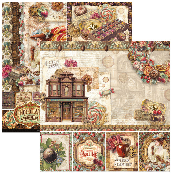 Chocolate Wanderlust paper pad 8x8 (12-pk)