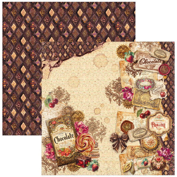 Chocolate Wanderlust paper pad 8x8 (12-pk)