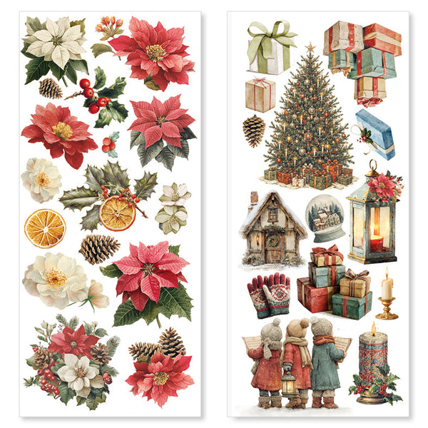 Merry & Bright Art stickers 5-pk (12x26 cm)