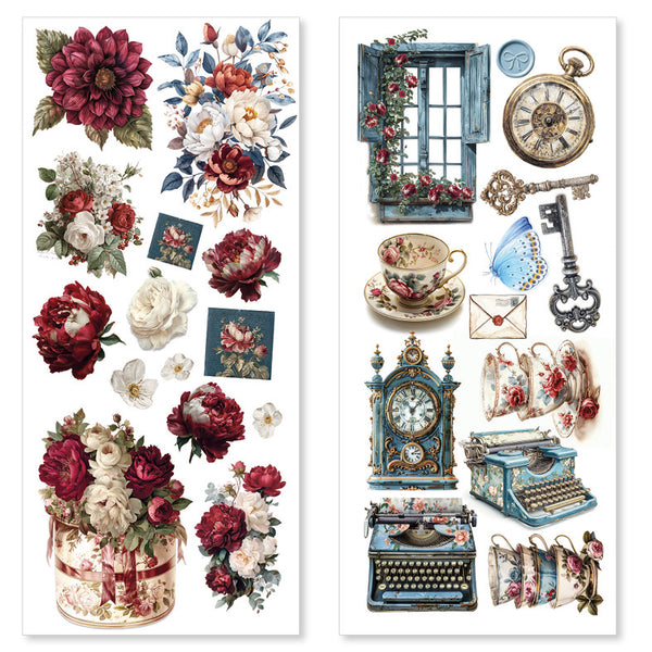 Bohemian Burgundy Art stickers 5-pk (12x26 cm)