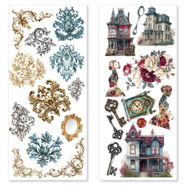 Bohemian Burgundy Art stickers 5-pk (12x26 cm)
