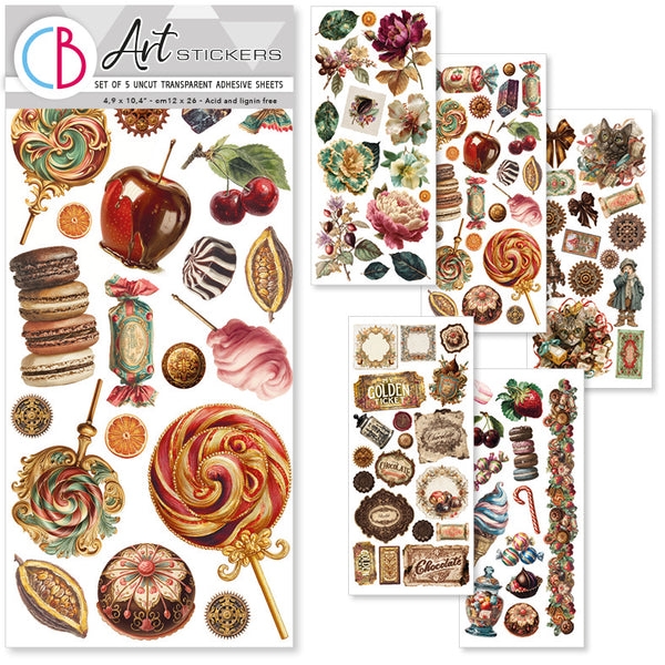 Chocolate Wanderlust Art stickers 5-pk (12x26 cm)