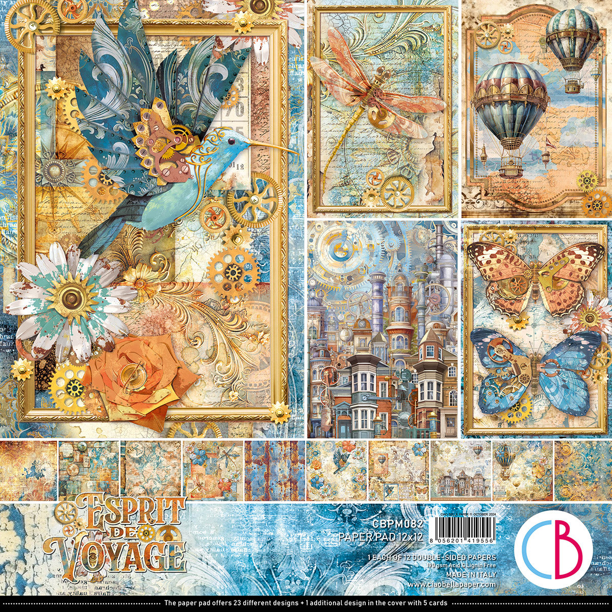 Esprit de Voyage paper pad 12x12 (12-pk)