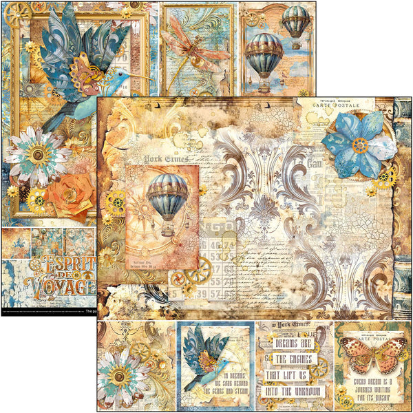 Esprit de Voyage paper pad 12x12 (12-pk)