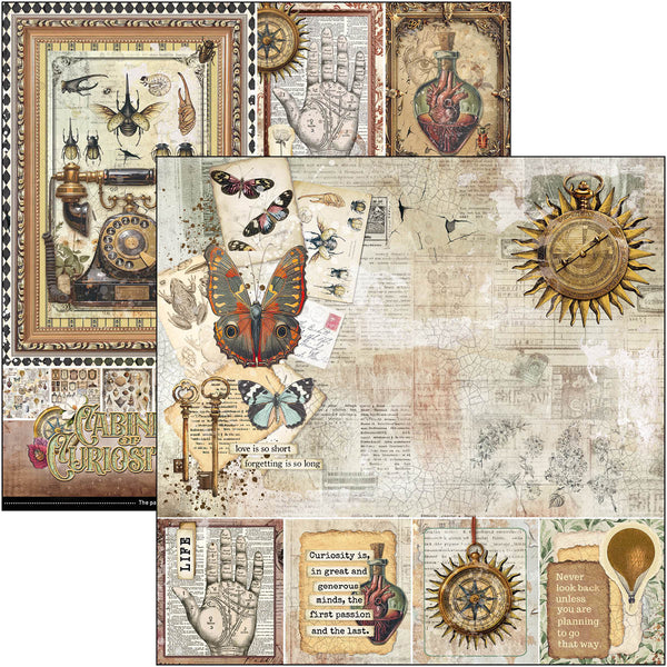 Cabinet of curiosities paper pad 12x12 (12-pk)