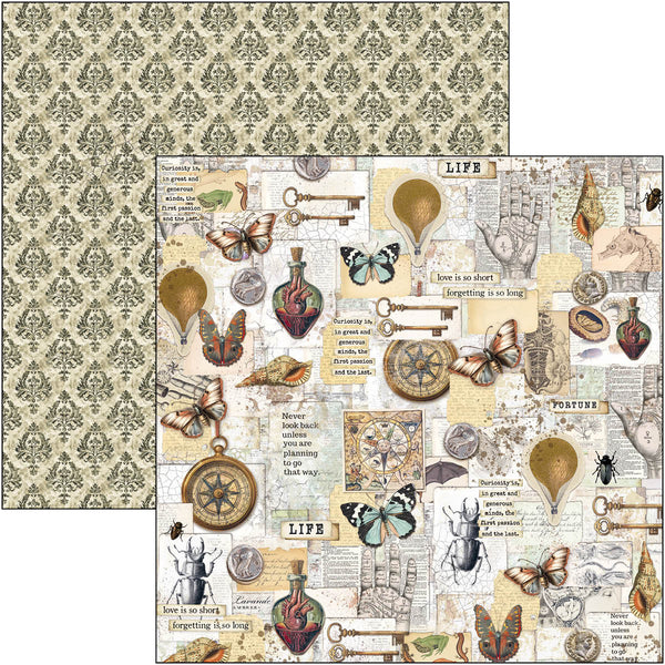 Cabinet of curiosities paper pad 12x12 (12-pk)