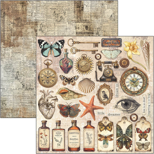 Cabinet of curiosities paper pad 12x12 (12-pk)