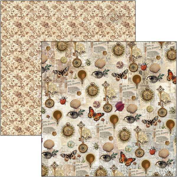 Cabinet of curiosities paper pad 12x12 (12-pk)