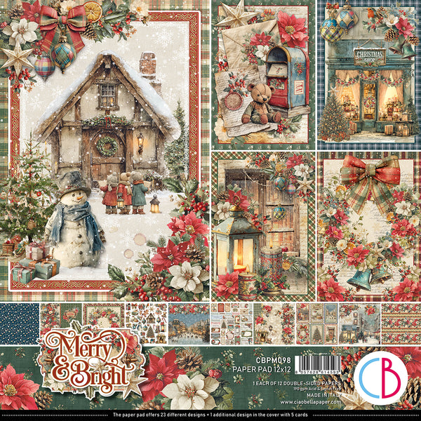 Merry & Bright paper pad 12x12 (12-pk)