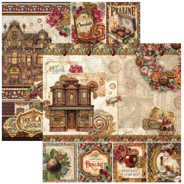 Chocolate Wanderlust paper pad 12x12 (12-pk)