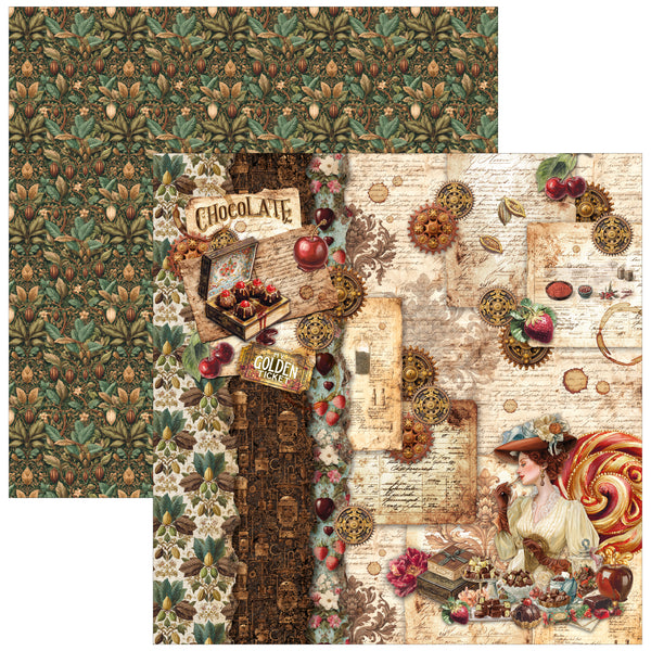 Chocolate Wanderlust paper pad 12x12 (12-pk)
