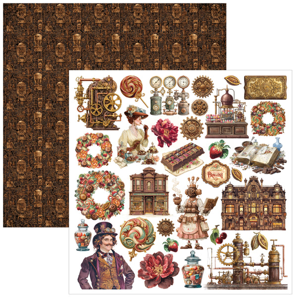 Chocolate Wanderlust paper pad 12x12 (12-pk)