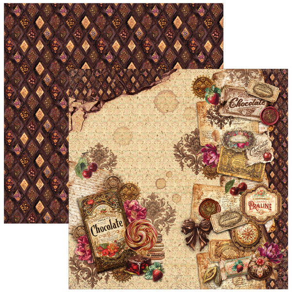 Chocolate Wanderlust paper pad 12x12 (12-pk)