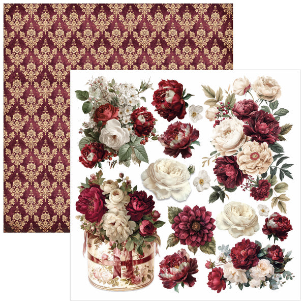 Bohemian Burgundy fussy cut pad 6x6 (24-pk)