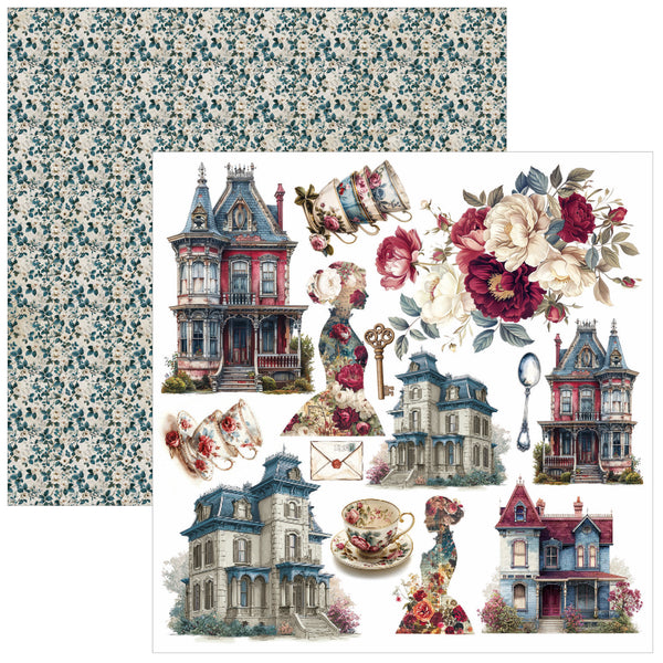 Bohemian Burgundy fussy cut pad 6x6 (24-pk)