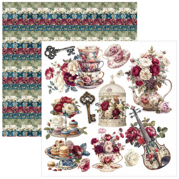 Bohemian Burgundy fussy cut pad 6x6 (24-pk)