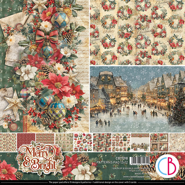 Merry & Bright patterns pad 12x12 (8-pk)