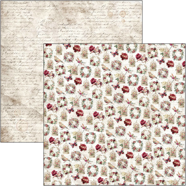 Bohemian Burgundy patterns pad 12x12 (8-pk)