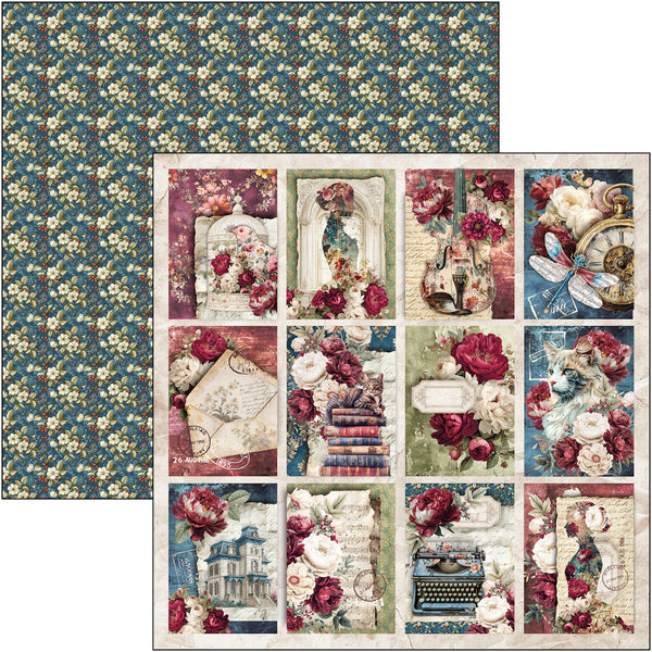 Bohemian Burgundy patterns pad 12x12 (8-pk)