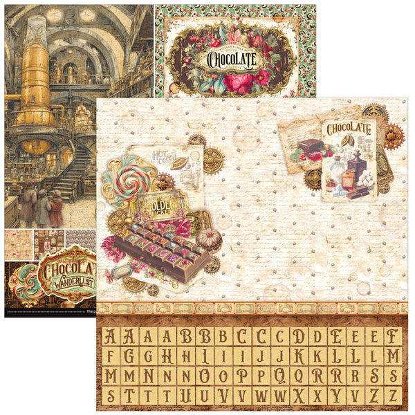 Chocolate Wanderlust patterns pad 12x12 (8-pk)