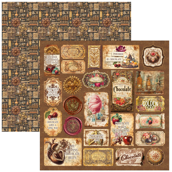 Chocolate Wanderlust patterns pad 12x12 (8-pk)