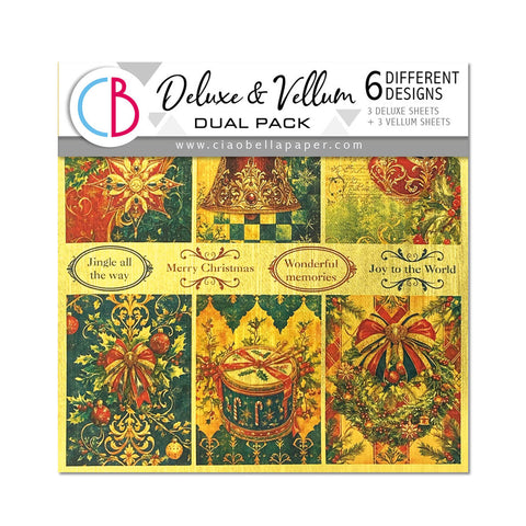 Toy Shop Deluxe paper Gold & Vellum 6x6 (6 pk)