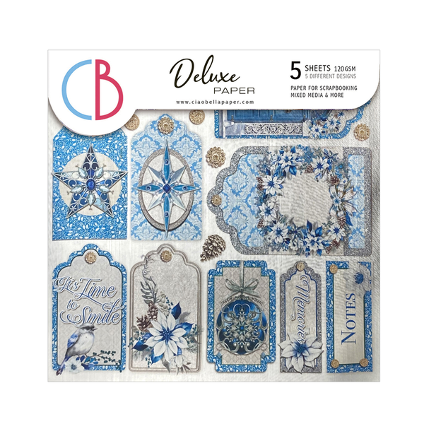 Elegance of Blue Deluxe Paper Silver 6x6 (5-pk)