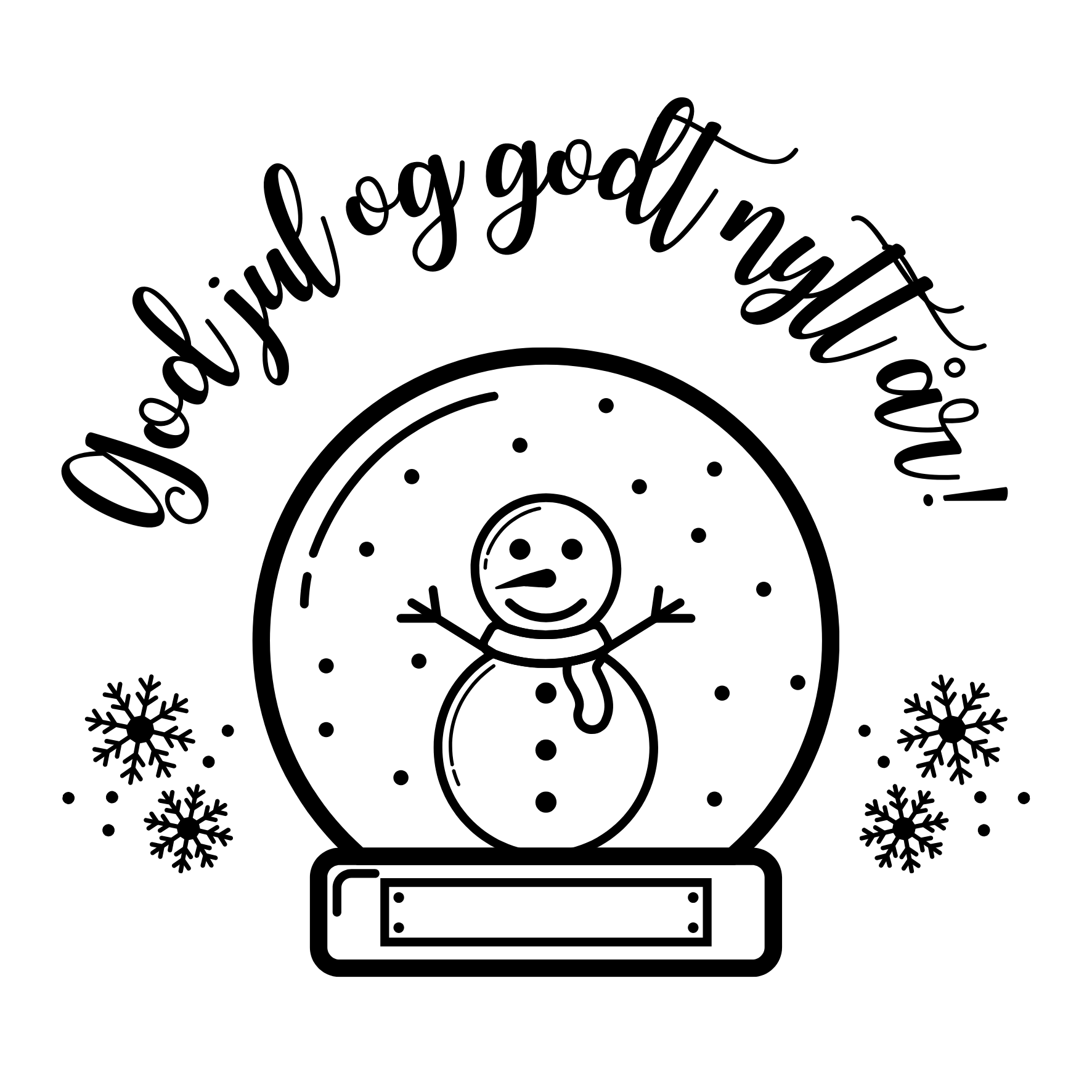 Merry Christmas Snow Globe (Digital Stamp)