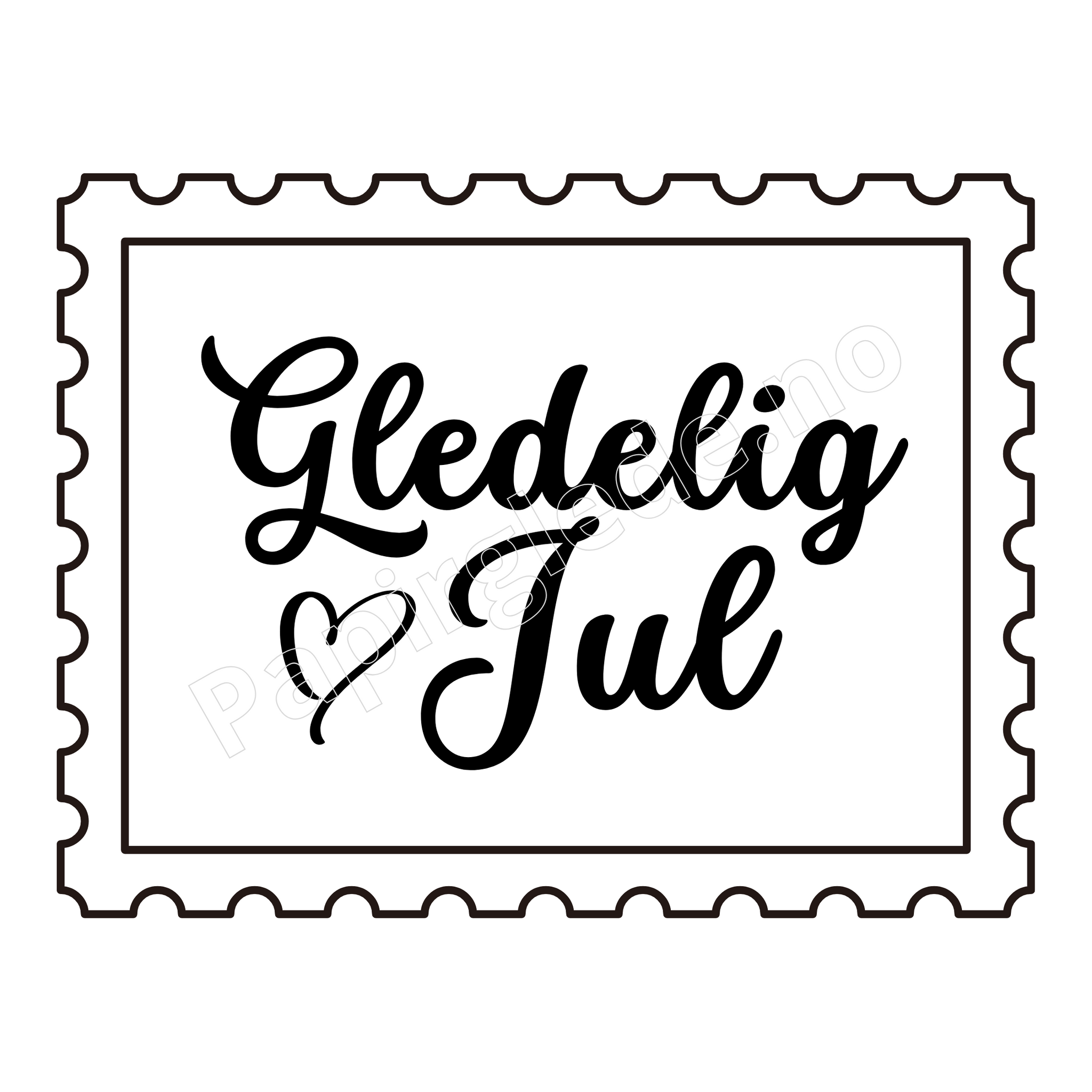 Julefrimerke "Gledelig Jul" (digitalt stempel)