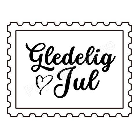 Julefrimerke "Gledelig Jul" (digitalt stempel)