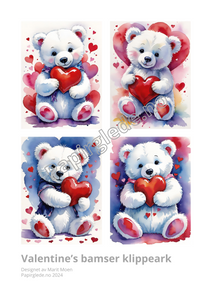 Valentine's teddy bears cutting sheet (pdf file)