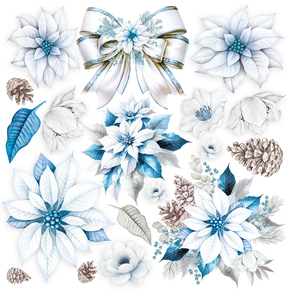 Elegance of Blue Vellum Fussy Cut 6x6 (6-pk)