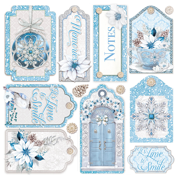 Elegance of Blue Vellum Fussy Cut 6x6 (6-pk)