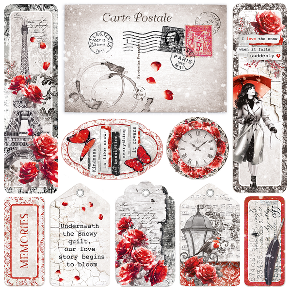 Paris Je t’aime Vellum Fussy Cut 6x6 (6 pk)