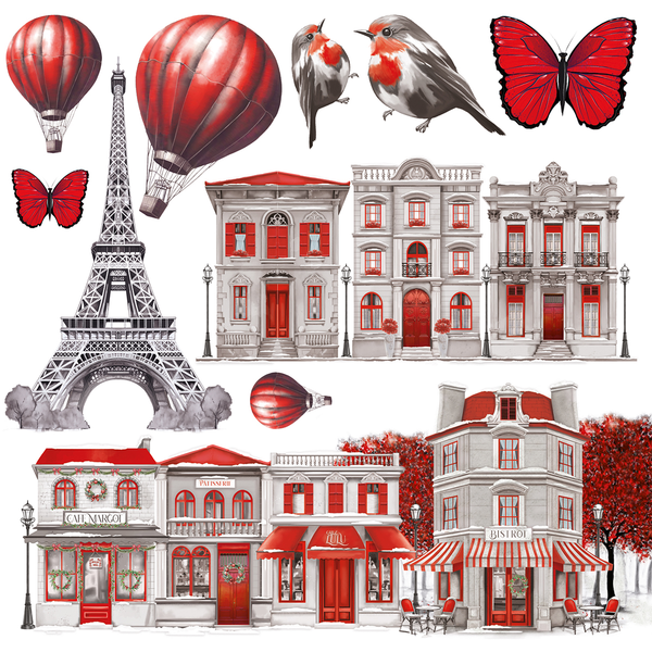 Paris Je t’aime Vellum Fussy Cut 6x6 (6 pk)