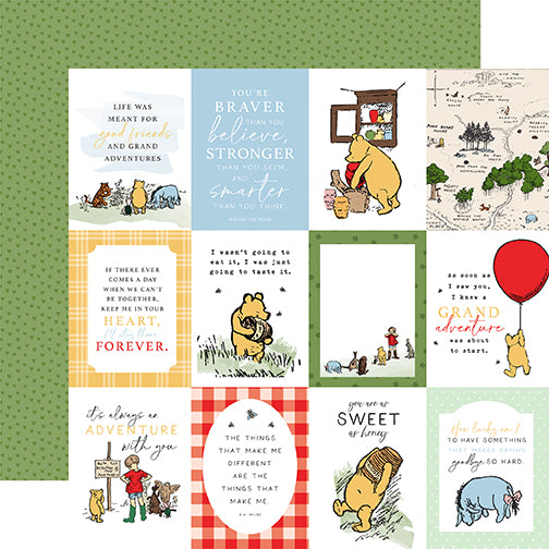 Winnie The Pooh: 3x4 Journaling Cards 12x12 Patterned Paper