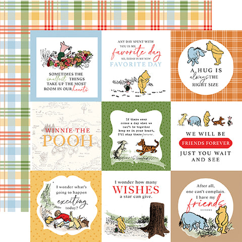 Winnie The Pooh: 4x4 Journaling Cards 12x12 Patterned Paper